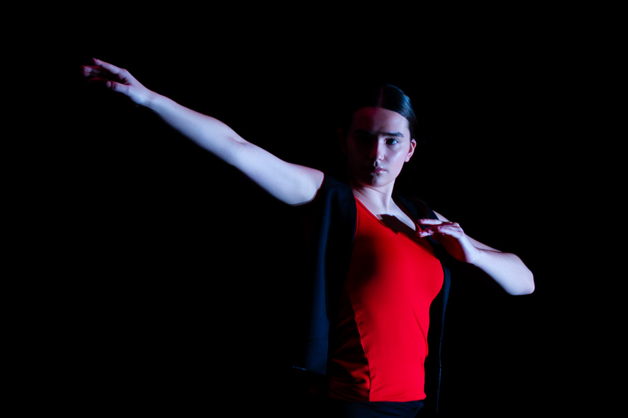 WSU student dancing on stage
