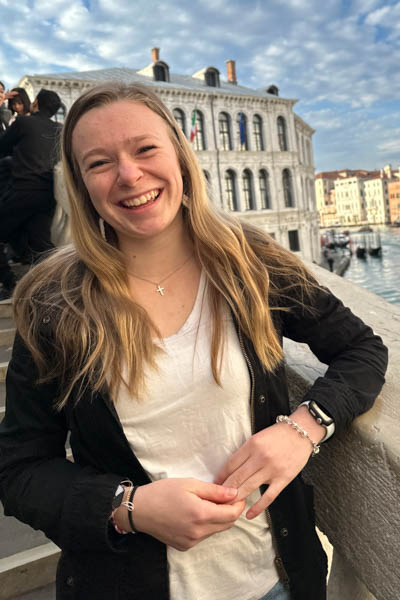 Megan Osero in Italy.