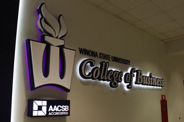 College of Business wall sign