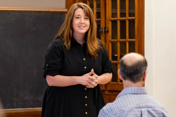 Dr. Juandrea Bates presents to a History & Legal Studies classroom