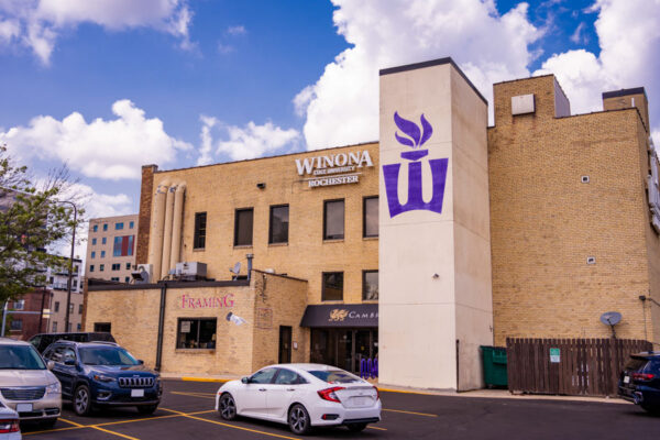 The exterior of the WSU-Rochester Broadway location in Rochester, MN.