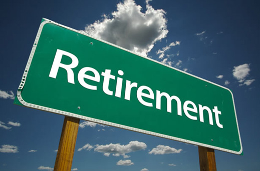 Road sign that says "Retirement"