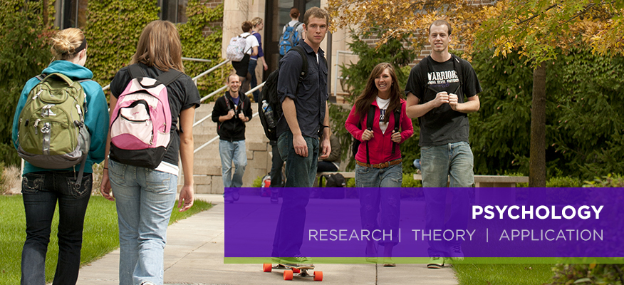 WSU students oustside of Phelps Hall. Psychology: Research, Theory, Application