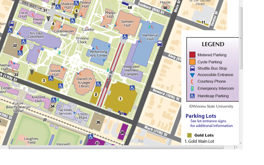 Map of emergency and courtesy phones and other resources on campus