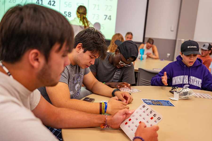 WSU students playing bingo