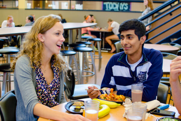 Students get lunch together in the Jack Kane Dining Center on WSU campus.