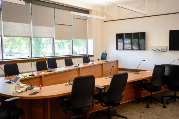 A meeting room in Cathedral Hall on the WSU Winona campus.