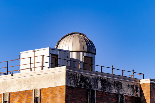 A view of the observatory on the roof of Minne Hall on the WSU campus.