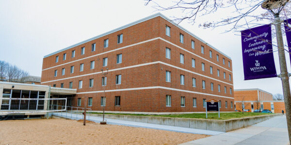 An exterior view of Prentiss-Lucas Hall on the WSU campus.